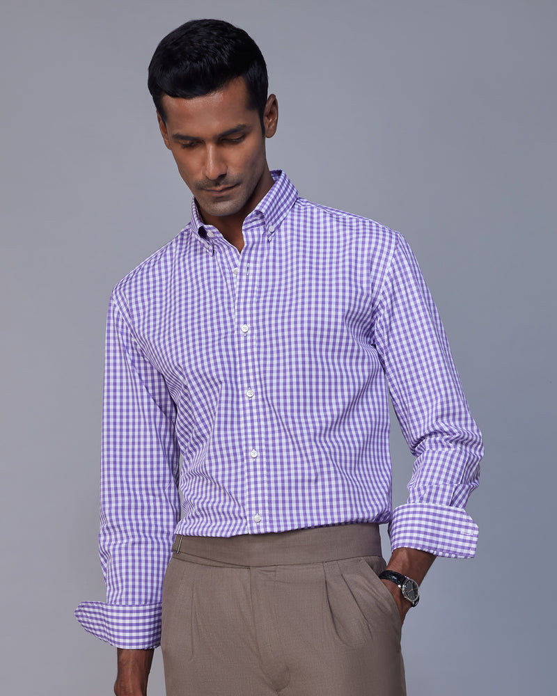 Orchid Gingham Checked Shirt