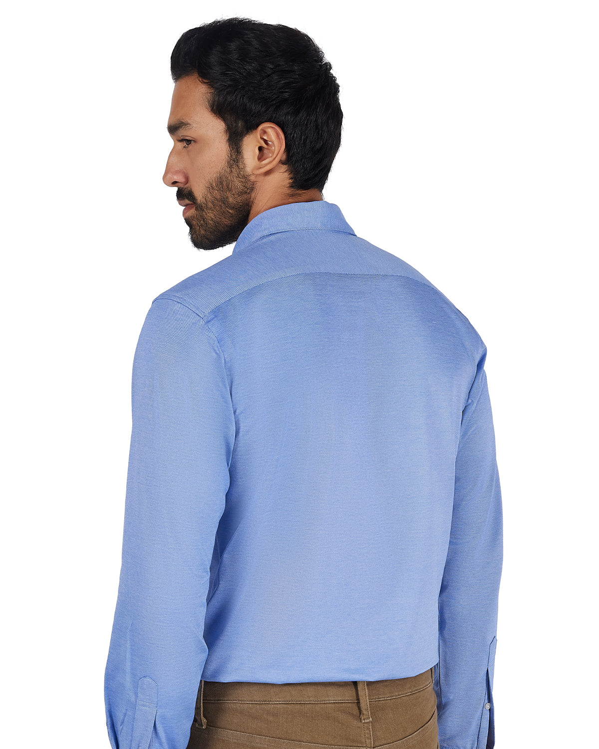 Japanese Stretch Knit Shirt - Blue