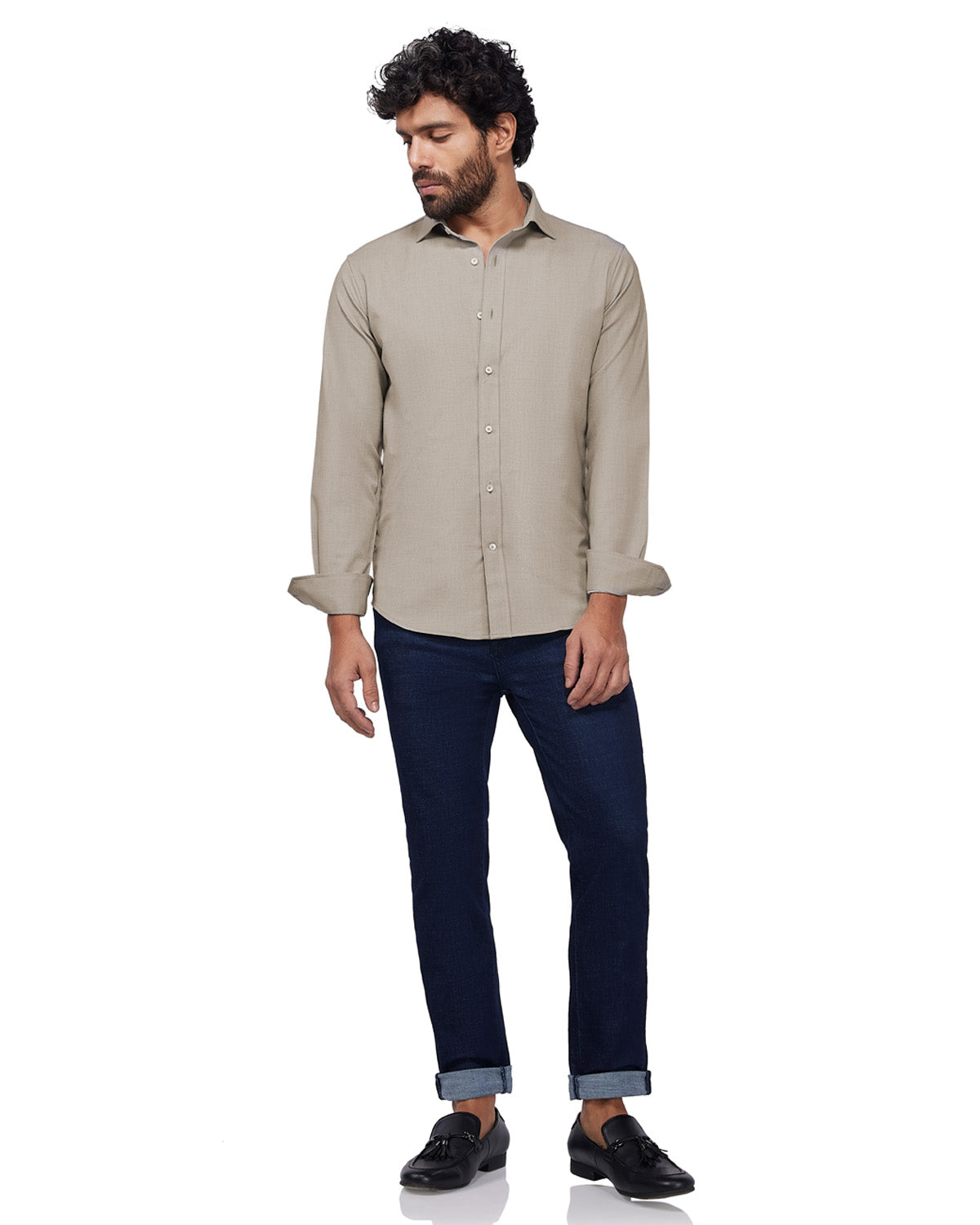 Japanese Stretch Oxford Shirt - Brown