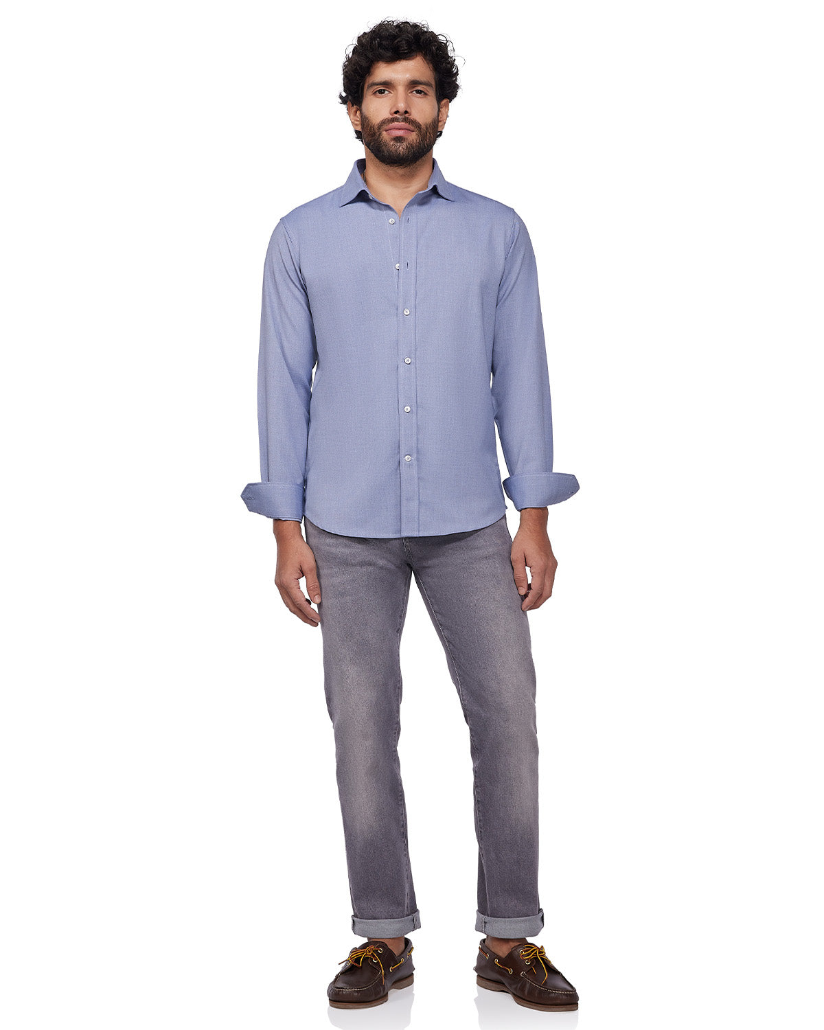 Japanese Stretch Oxford Shirt - Blue