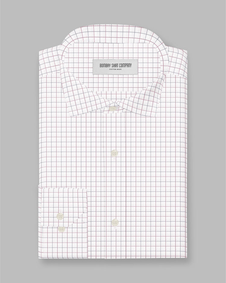 Capella Dobby Checked Shirt - Red & Grey
