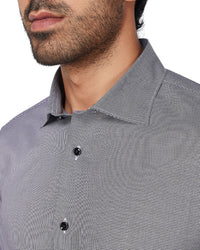 Cotton Houndstooth Shirt - Black & White