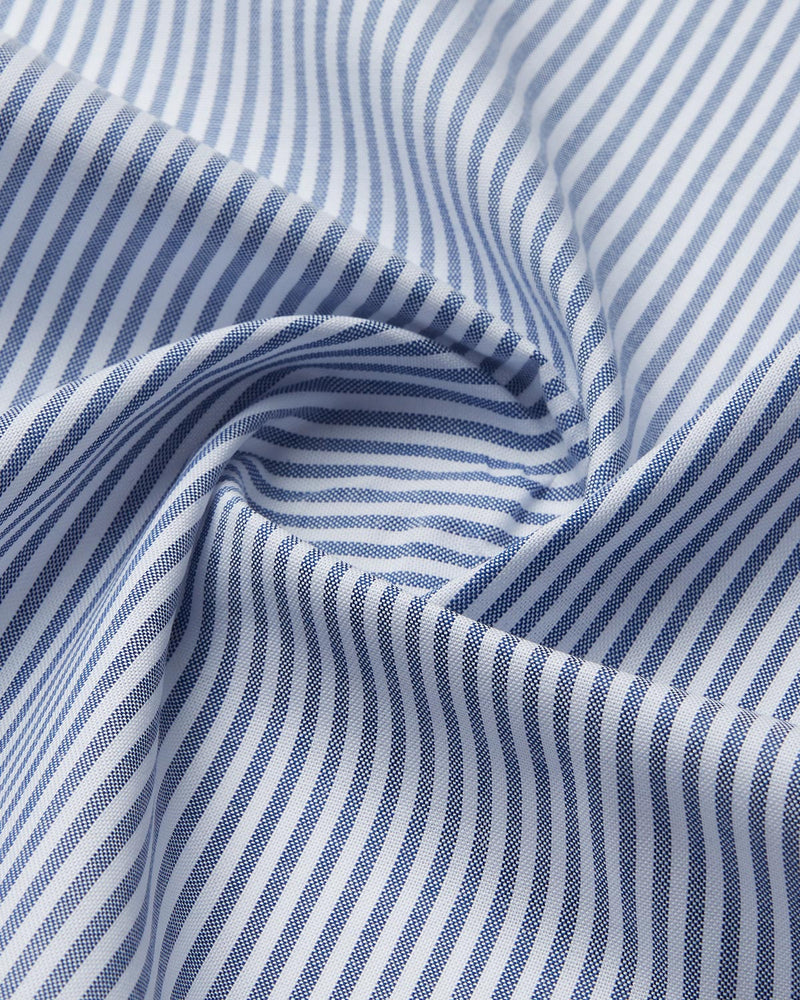 Dark Blue Oxford Striped Shirt