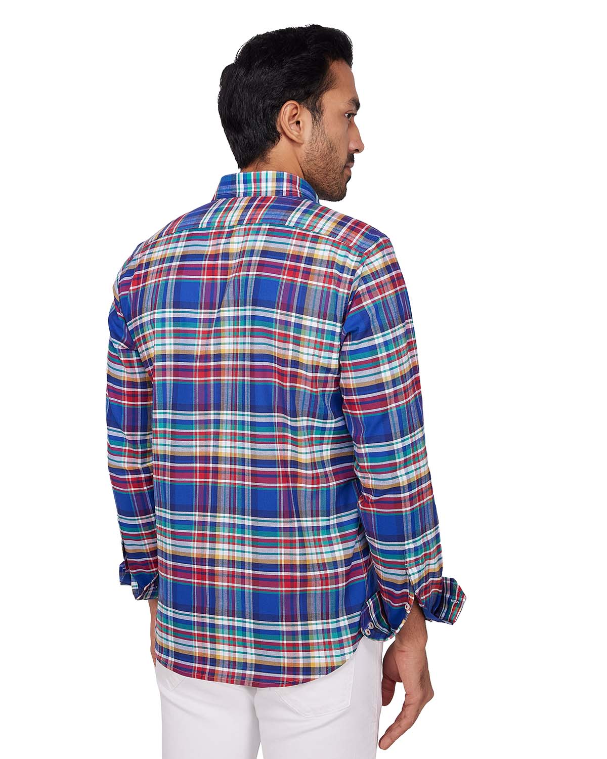 Stretch Oxford Checked Shirt - Multicoloured