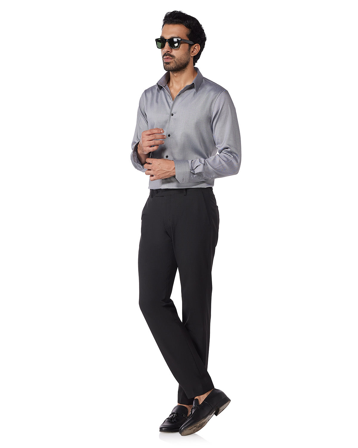 Cotton Twill Shirt - Grey