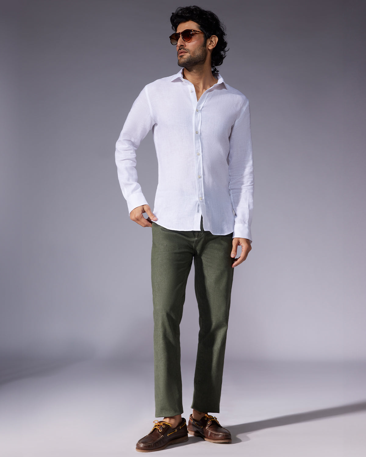 100% Linen Shirt - White
