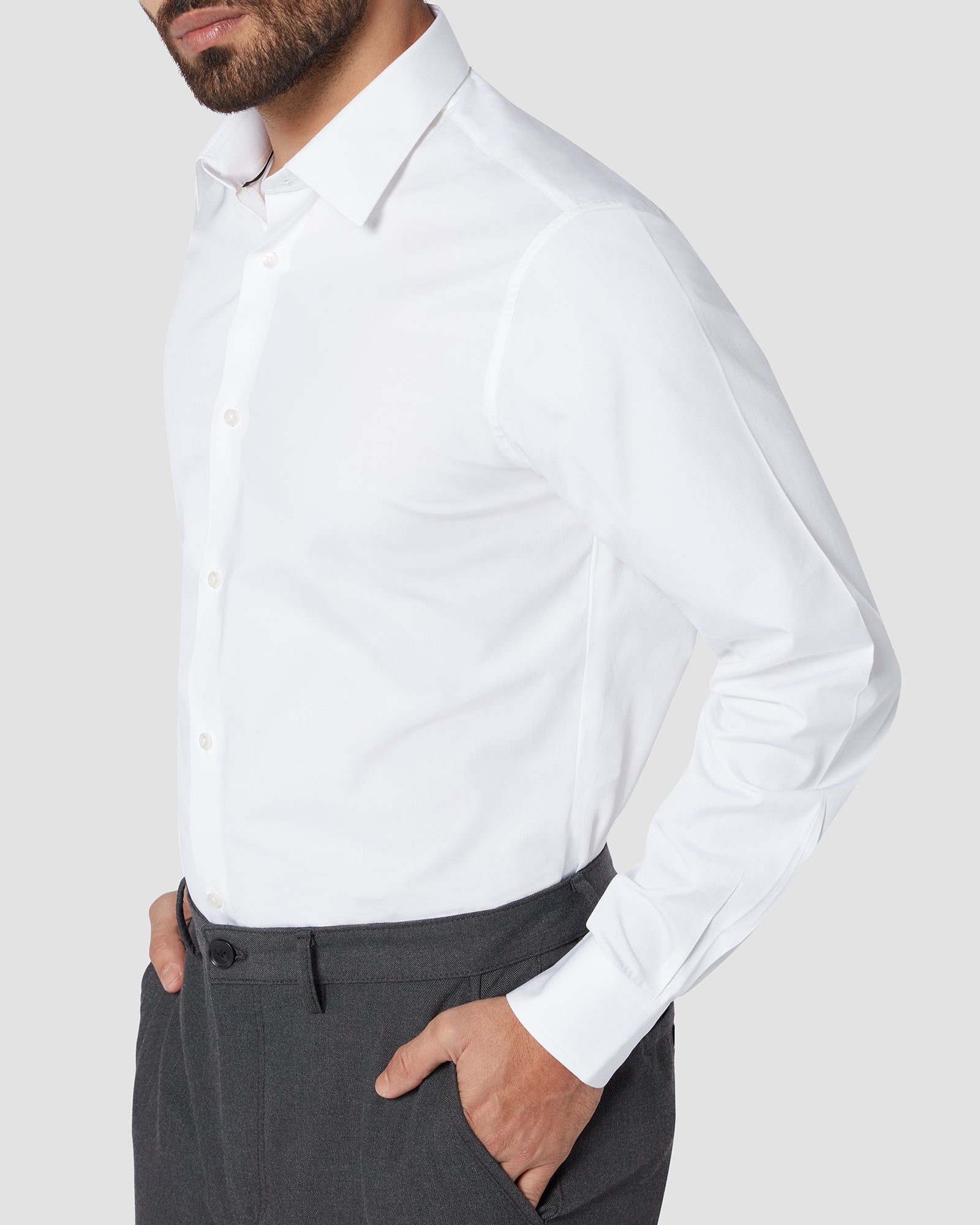 2-Ply Iceberg White Poplin Shirt