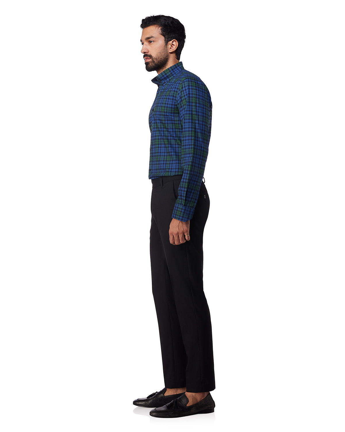 Japanese Checked Shirt - Blue & Green