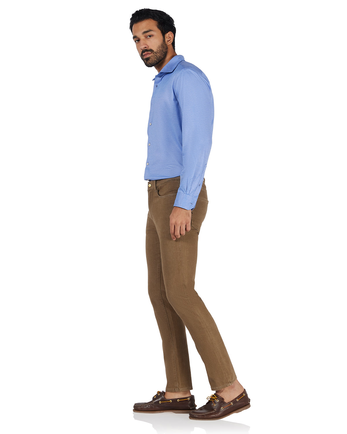 Japanese Stretch Knit Shirt - Blue