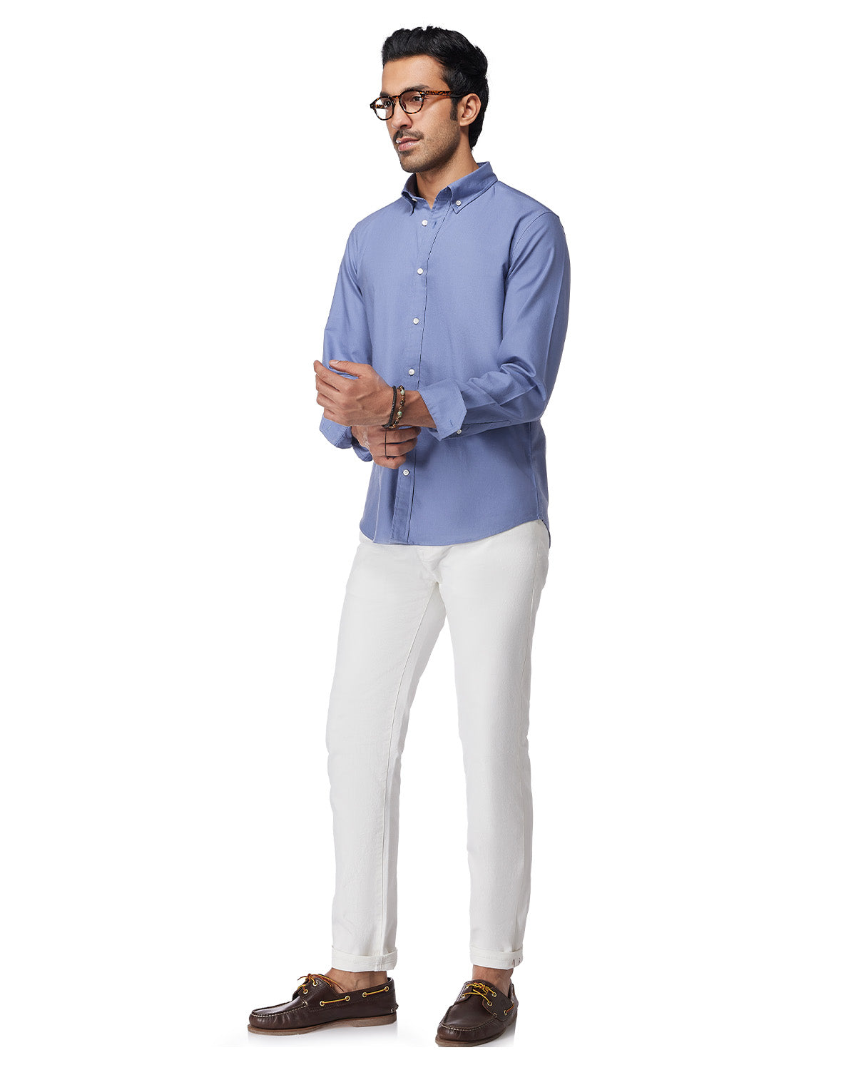 Washed Oxford Shirt - Bluish Grey