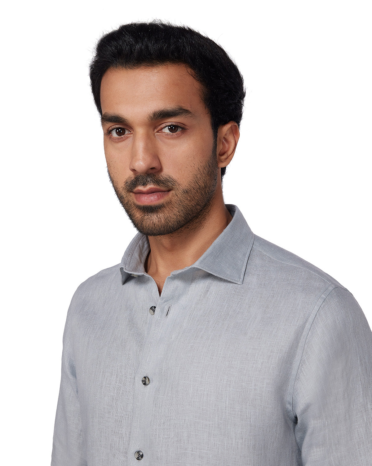 100% Linen Shirt - Grey