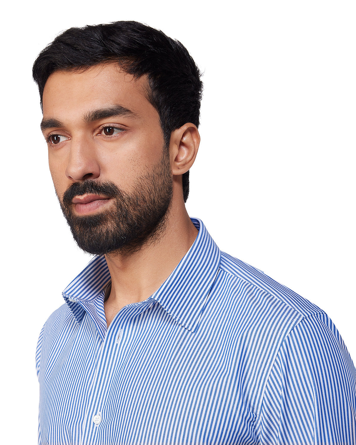 Giza Cotton Bengal Striped Shirt - Blue
