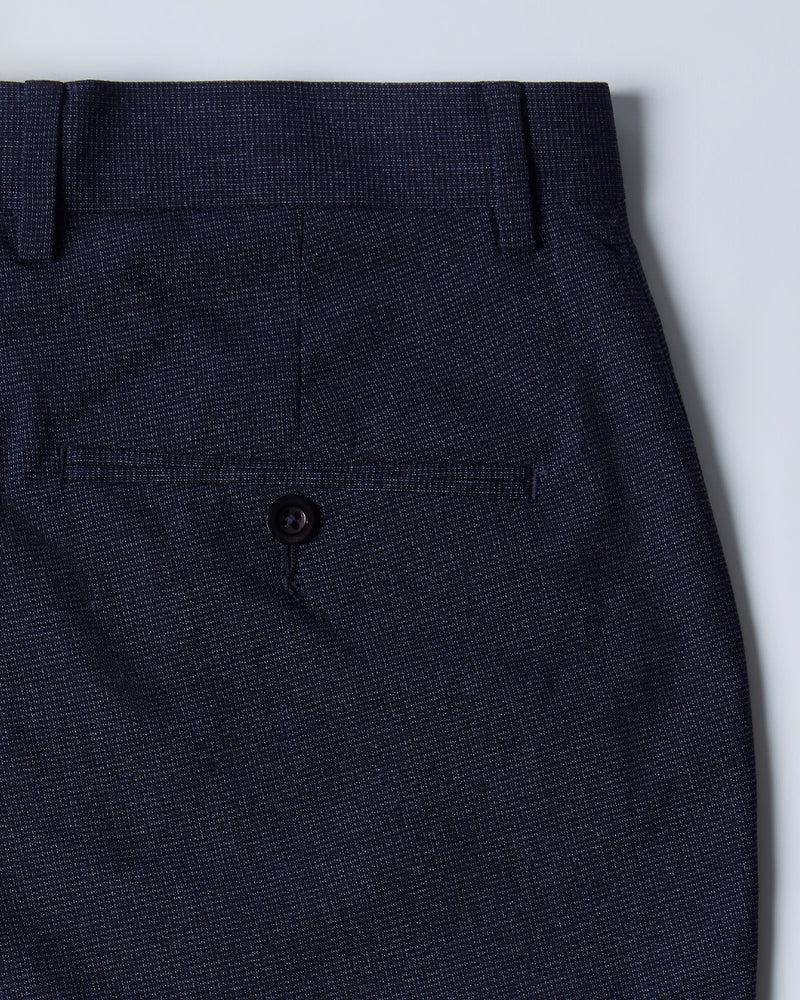 Apollo Stretch Checked Dress Pants - Navy