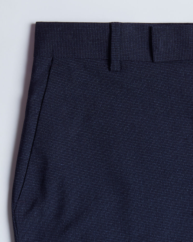 Apollo Stretch Checked Dress Pants - Navy