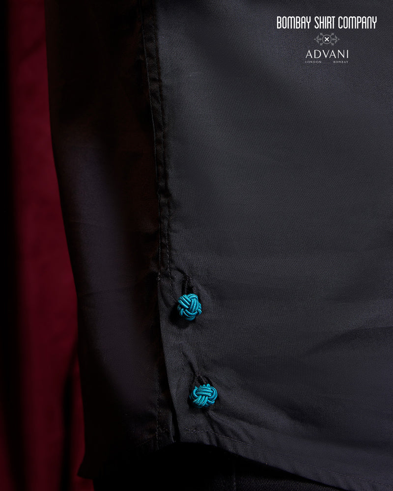 BSC x ALB | Crimson Accent Popover Shirt - Black