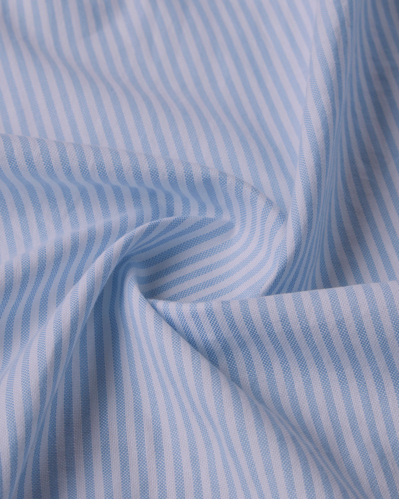 Light Blue Oxford Striped Shirt
