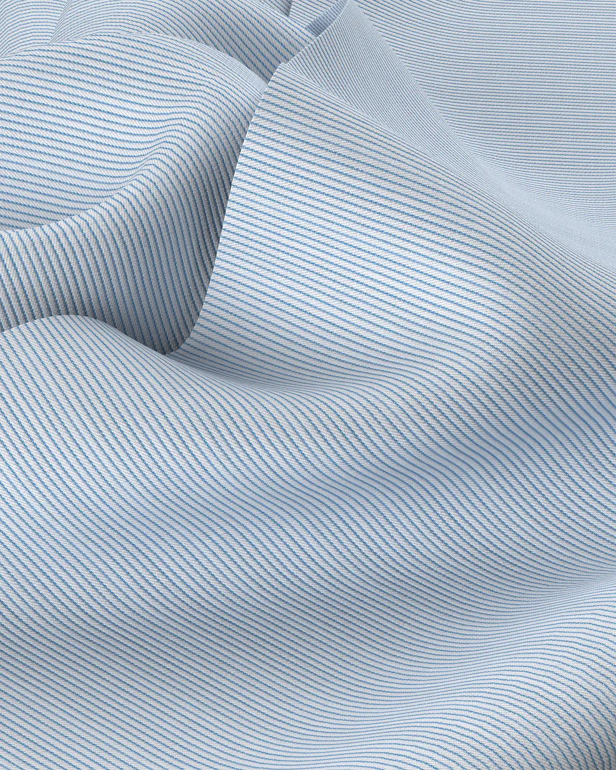 Wrinkle-Free Bamboo-Blend Stretch Pinstriped Shirt - Blue