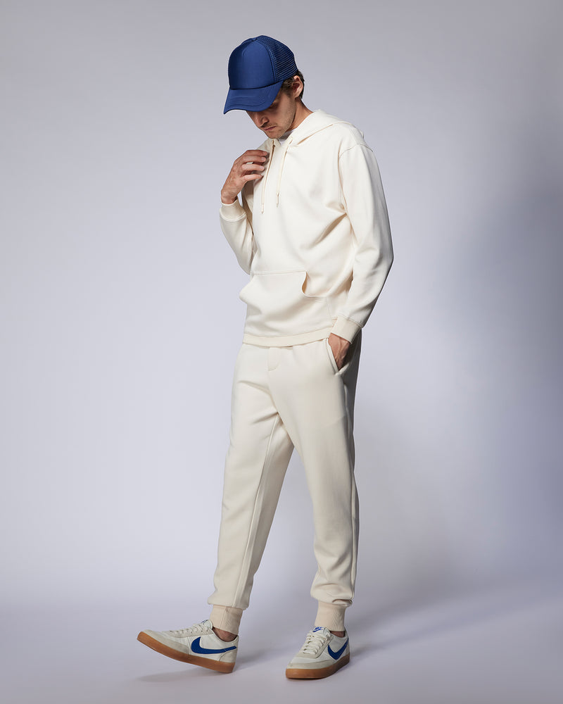 Luxe Travel Pullover Hoodie - Ecru