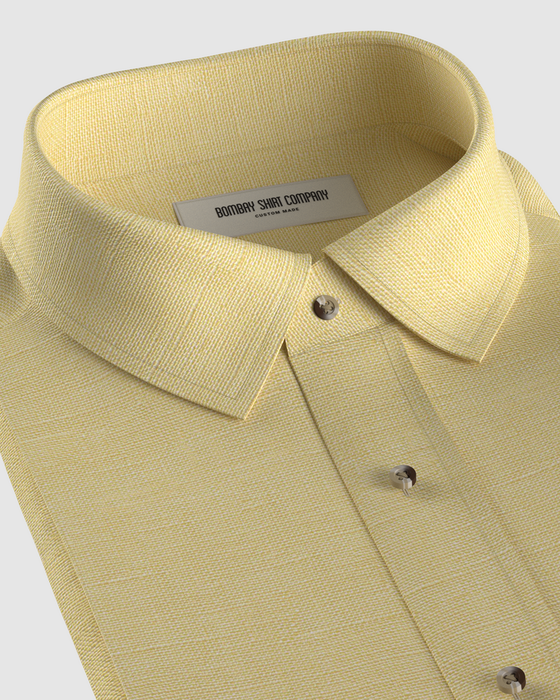 Soft Washed Linen Shirt - Yellow