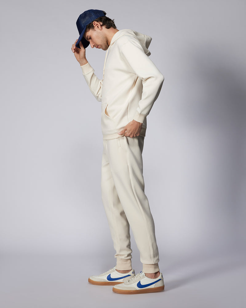 Luxe Travel Pullover Hoodie - Ecru