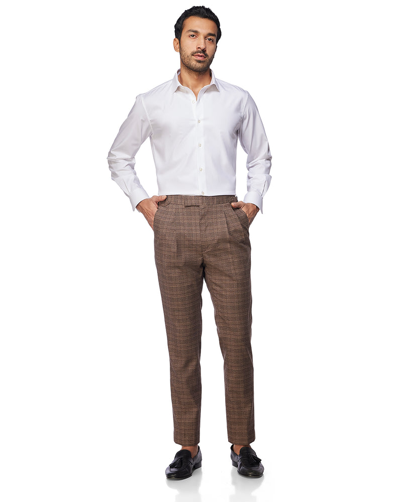 Vesuvio Stretch Neapolitan Dress Pants - Brown