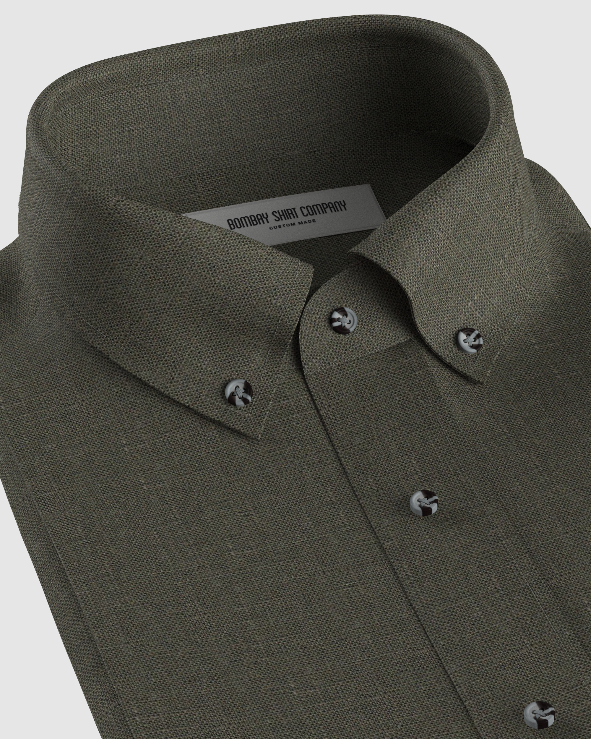 Soft Washed Linen Shirt - Military Green