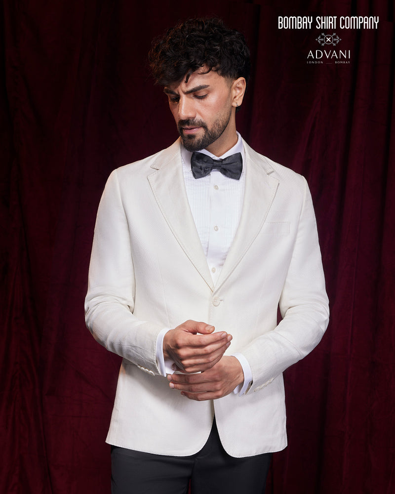 BSC x ALB | Encore 100% Linen Notched Collar Blazer - Cream