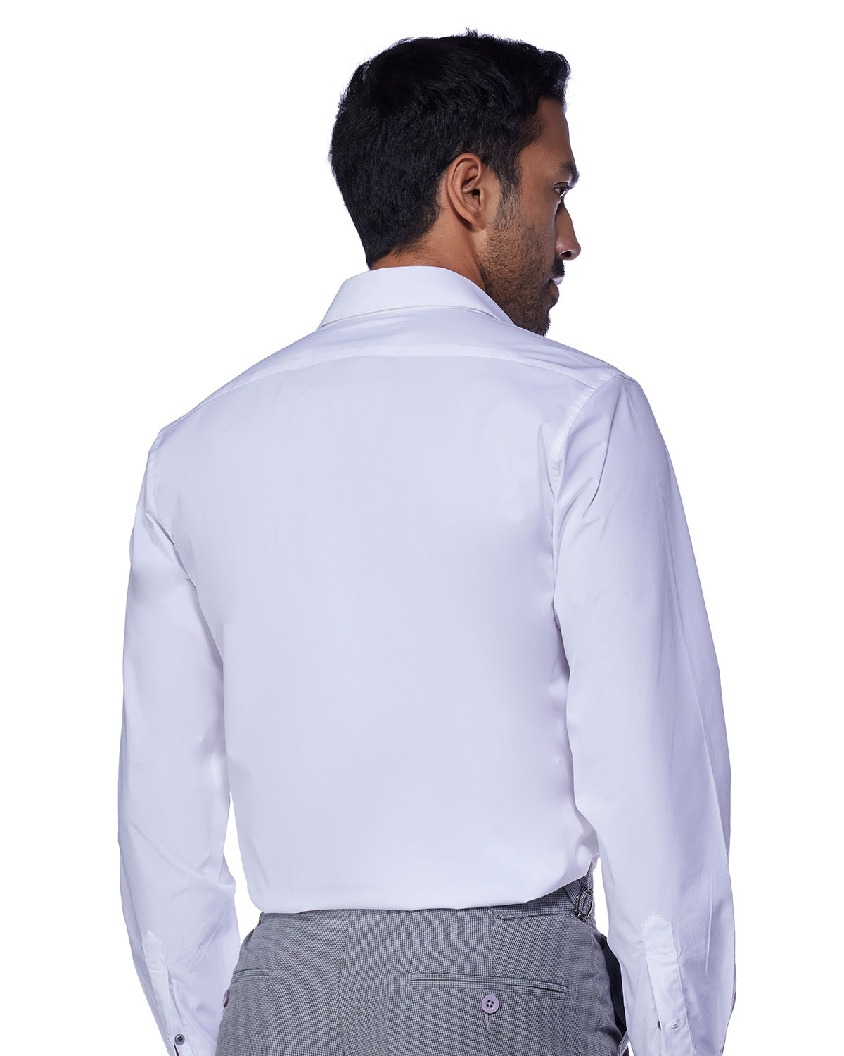 Smooth Cotton Poplin Shirt - White