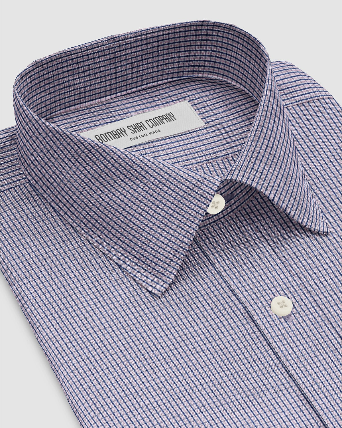 Eris Oxford Checked Shirt - Navy & Pink