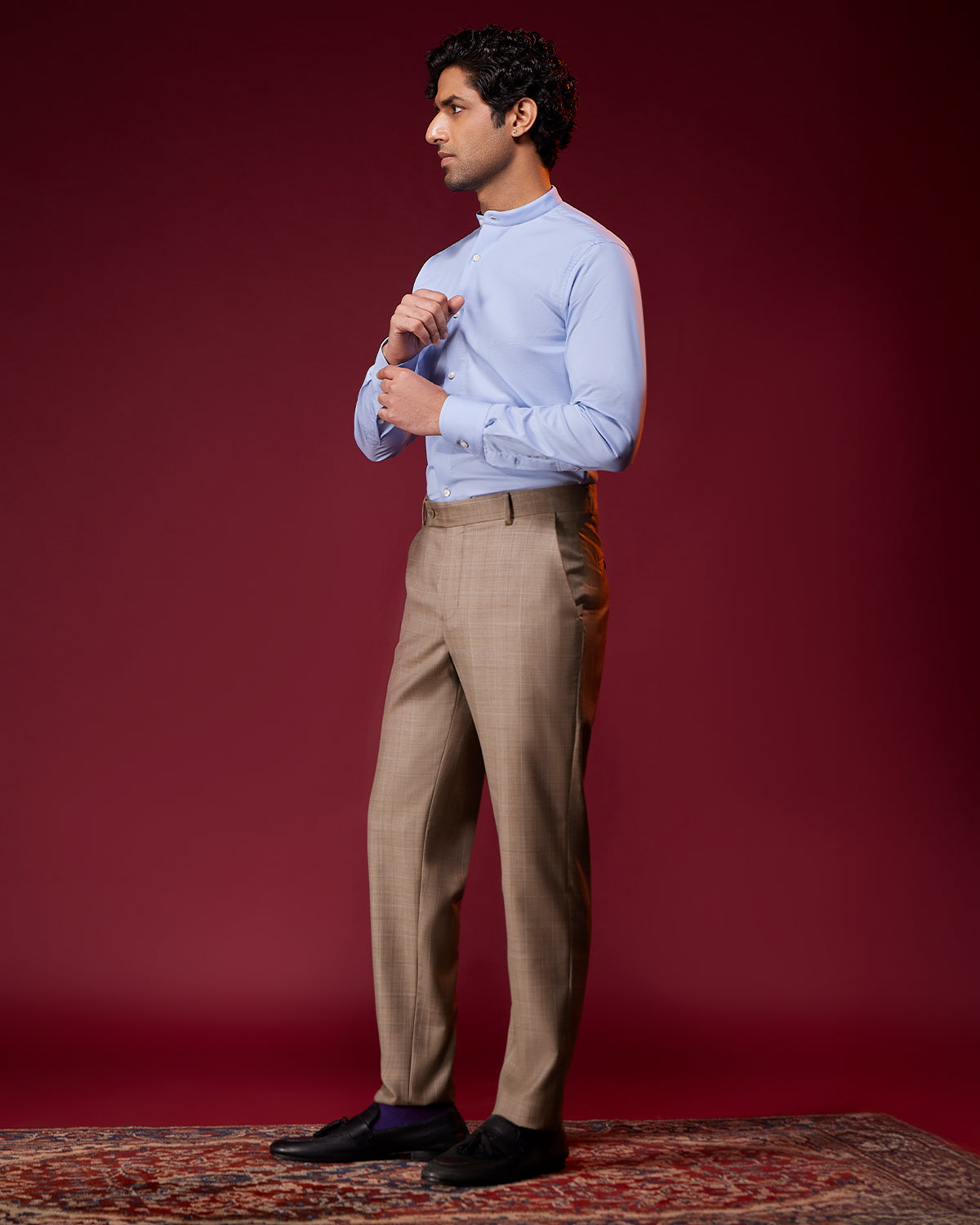 Canopy Diamond Dobby Shirt - Light Blue