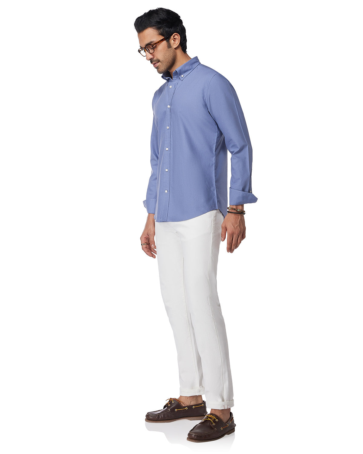 Washed Oxford Shirt - Bluish Grey