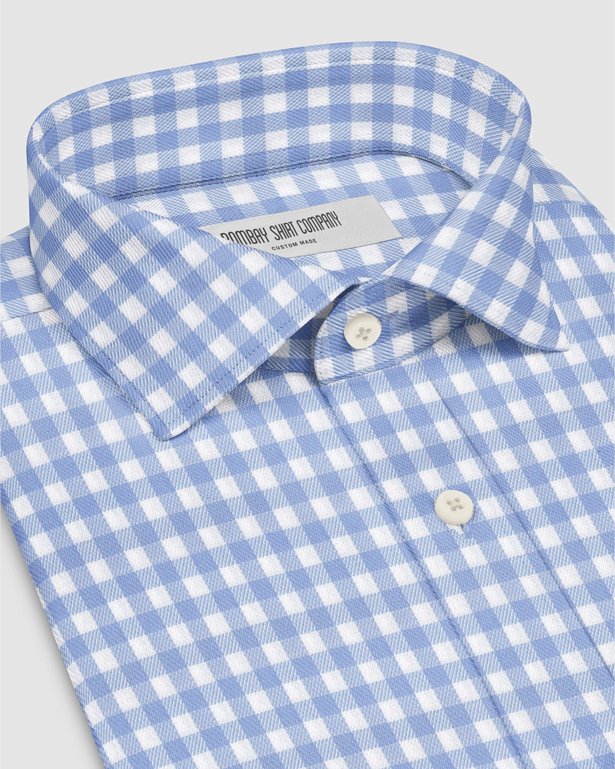 Elan Twill Checked Shirt - Blue & White