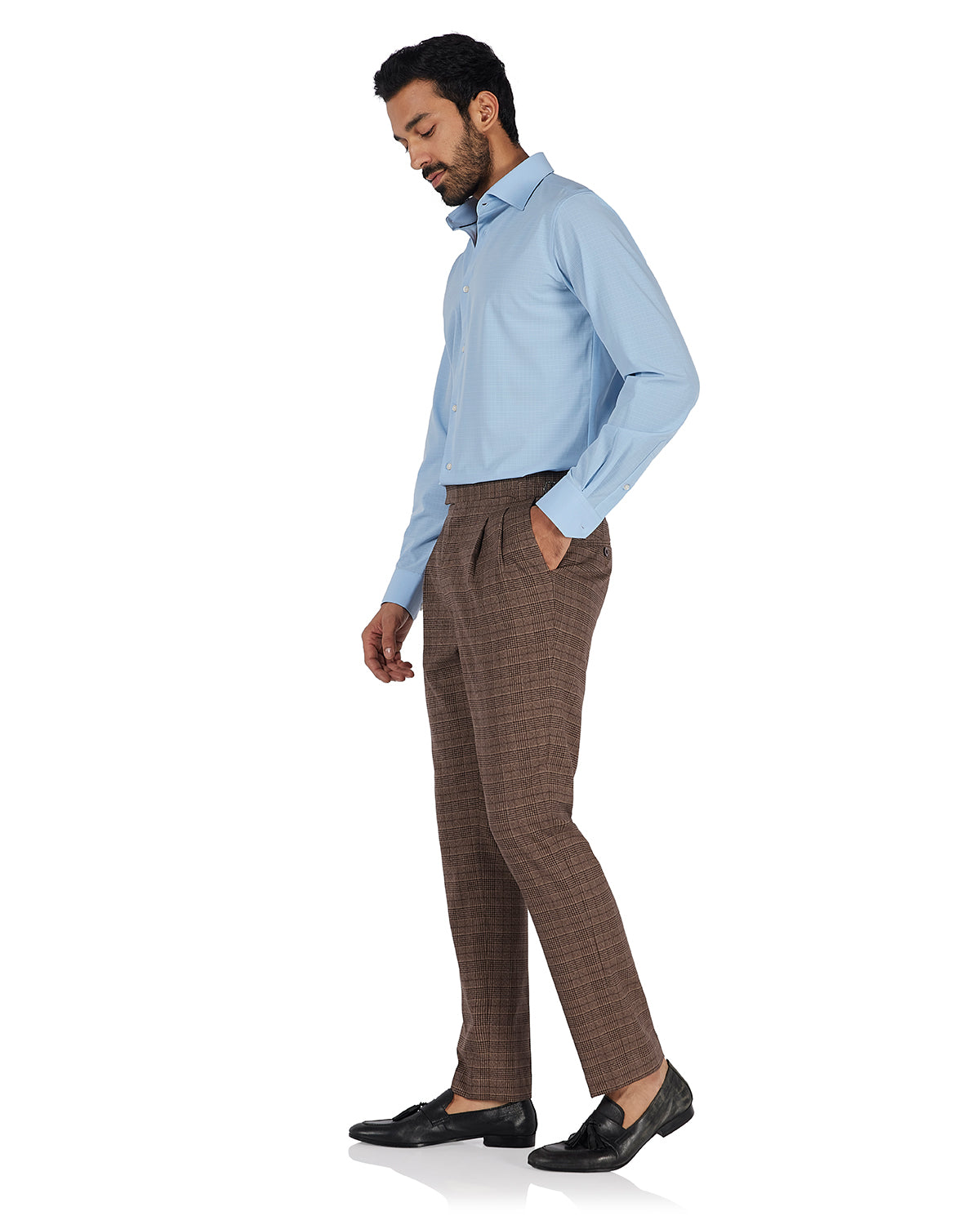 4-Way Stretch Dobby Shirt - Light Blue