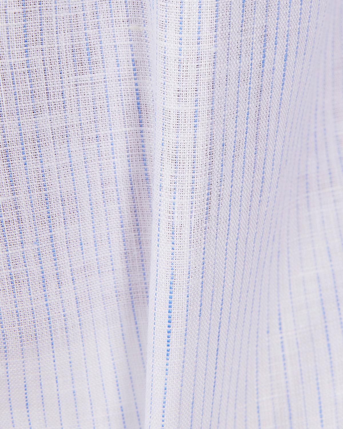100% Linen Thin Striped Shirt - Blue & White