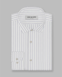 Creed Twill Striped Shirt - Blue & White
