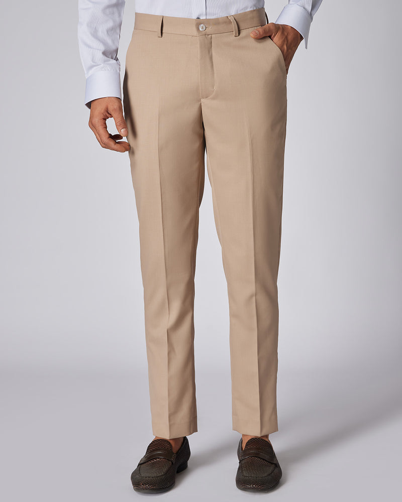 Vanguard Blended Wool Dress Pants - Beige Bombay Shirt Company Vanguard Blended Wool Dress Pants - Beige Bombay Shirt Company