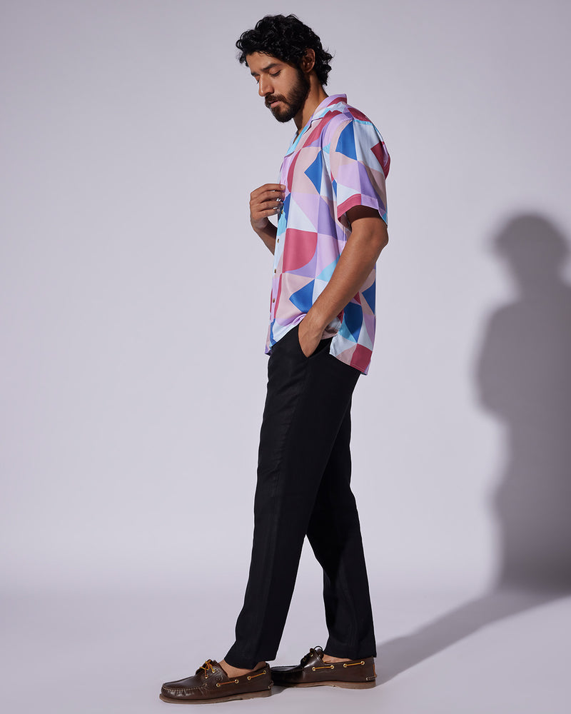 Pastel Geometric Printed Shirt