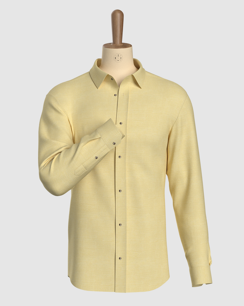Soft Washed Linen Shirt - Yellow