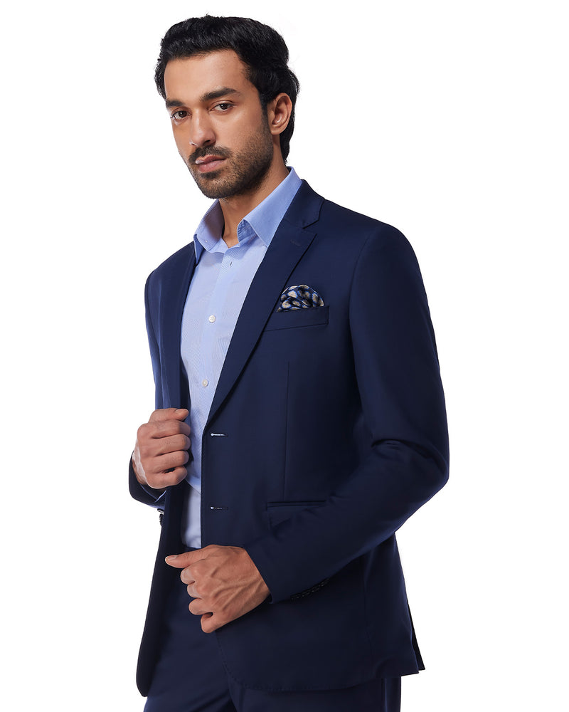 The Exquisite Blended Wool Jacket - Navy