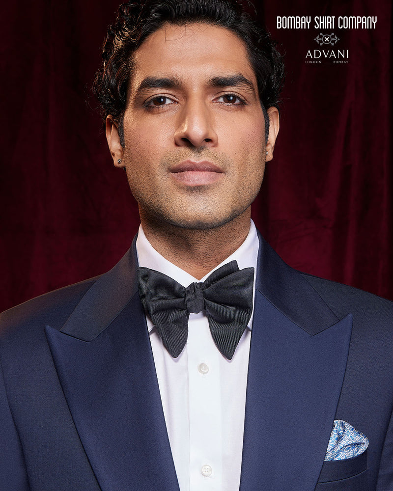BSC x ALB | Crescendo Stretch Blended Wool Peak Lapel Blazer - Navy