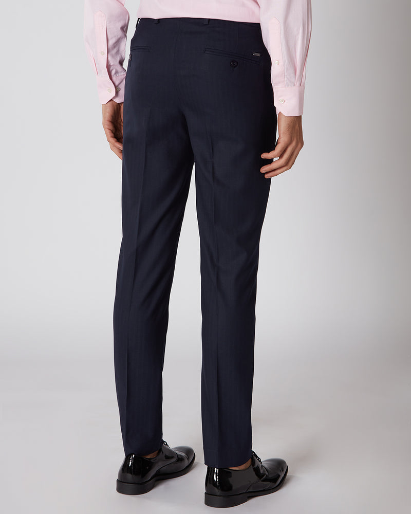 Regent Herringbone Dress Pants - Navy