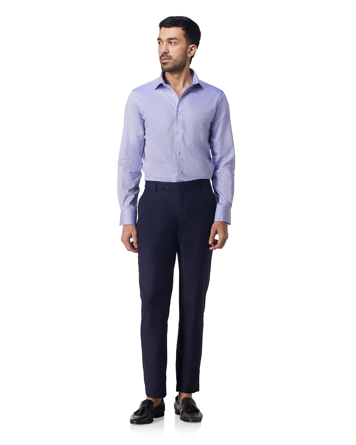 Cotton Textured Dobby Shirt - Purple