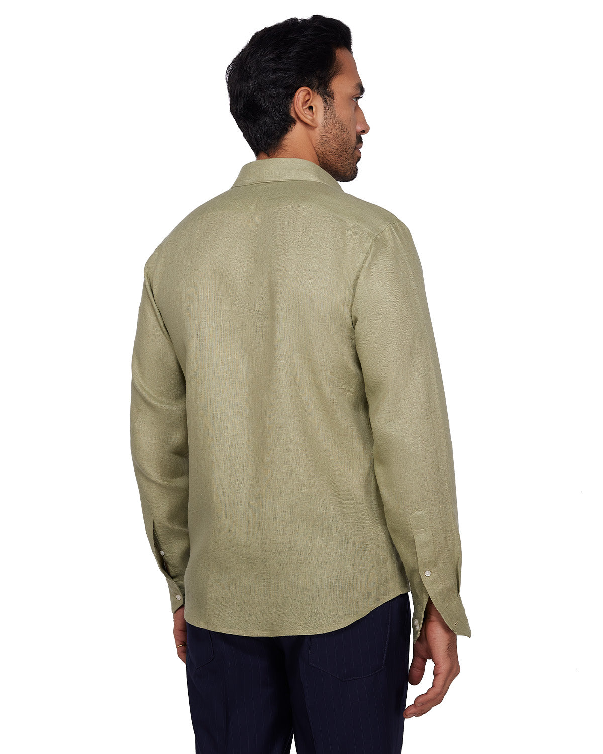 100% Linen Shirt - Green