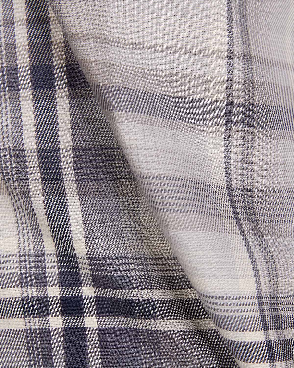 Twill Checked Shirt - Beige & Grey