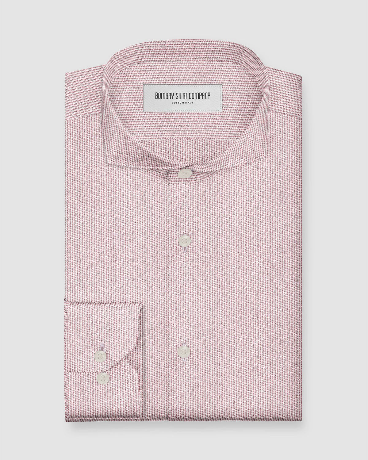 Serac Twill Pinstriped Shirt - Peach