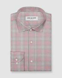 Langford Twill Checked Shirt - Pink
