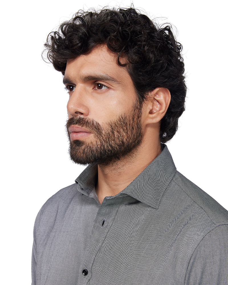 Japanese Stretch Oxford Shirt - Grey