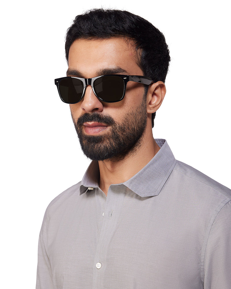 Cotton-Blend Poplin Shirt - Grey