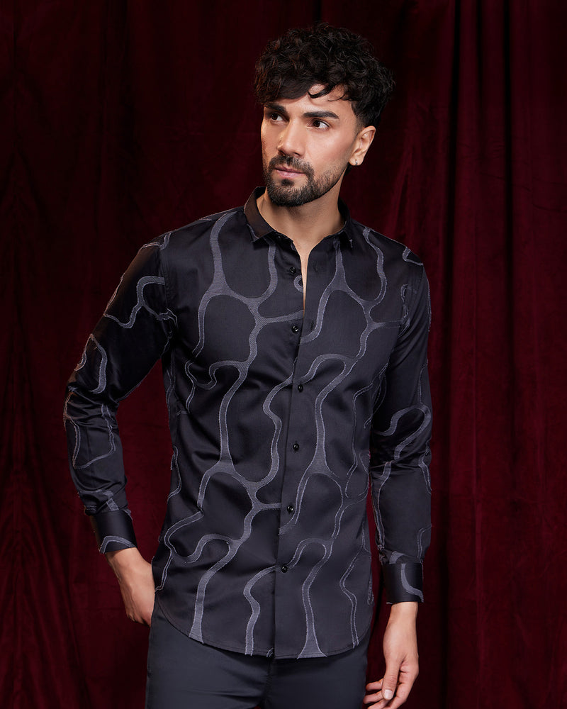 BSC x ALB | Boulevard Jacquard Shirt - Black