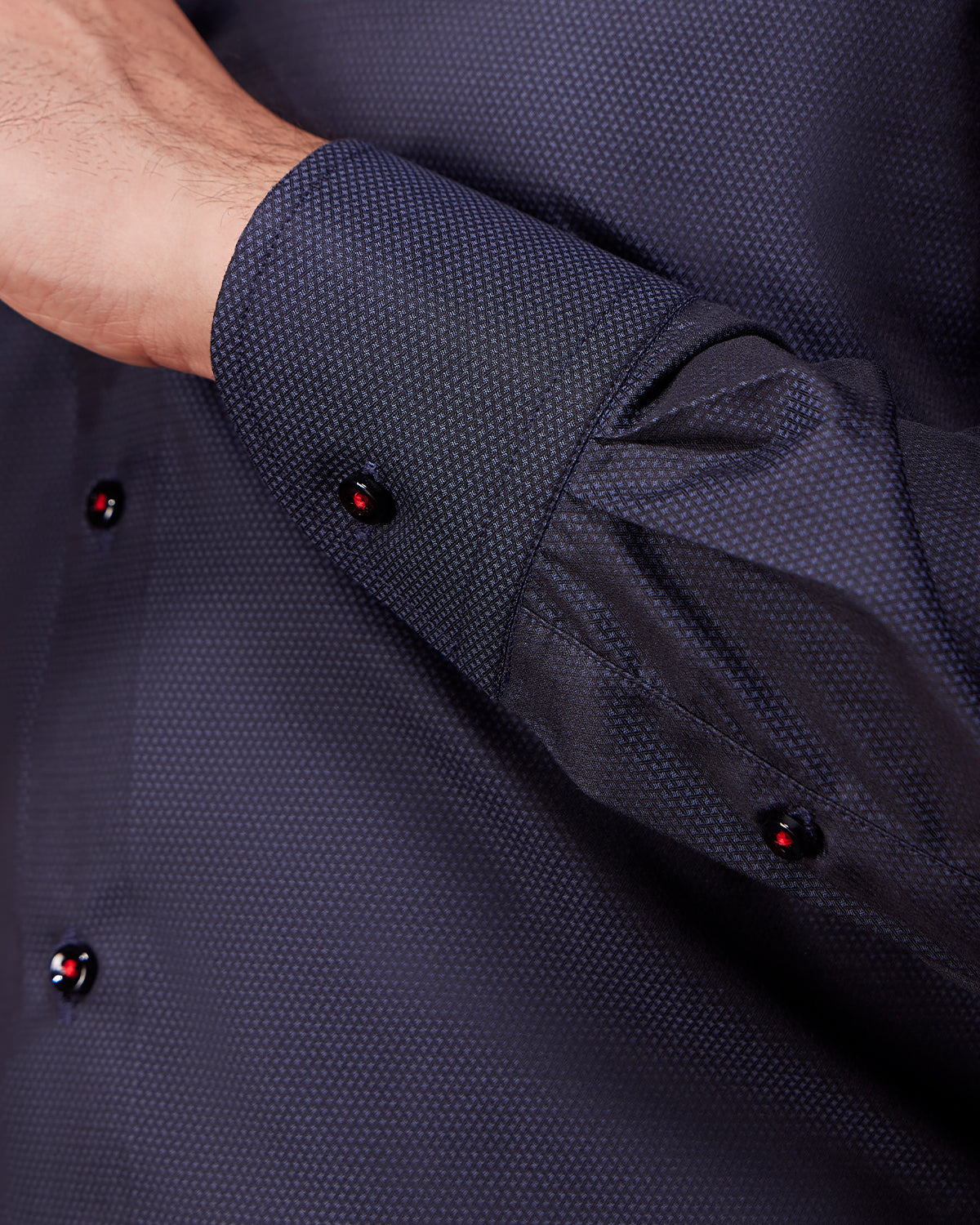 Canopy Diamond Dobby Shirt - Navy Blue